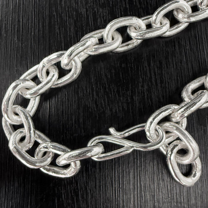Heavy Handmade Sterling Silver Link Bracelet