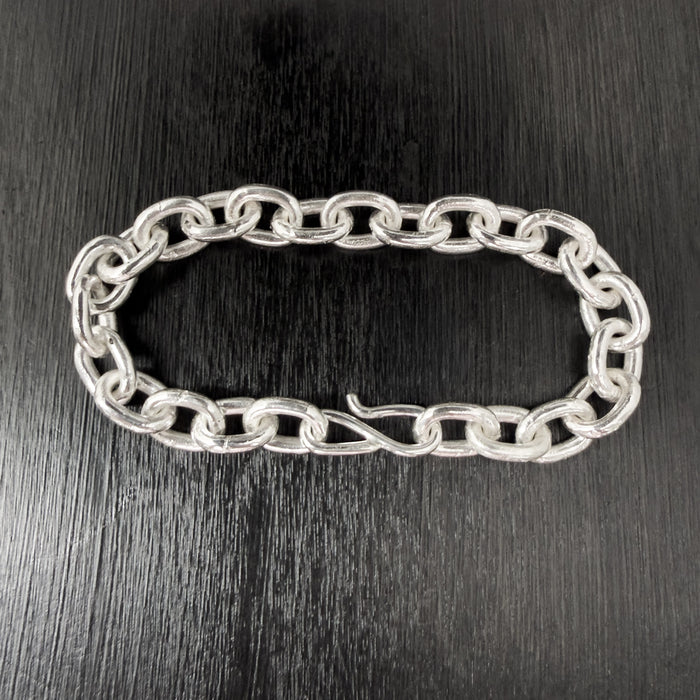 Heavy Handmade Sterling Silver Link Bracelet