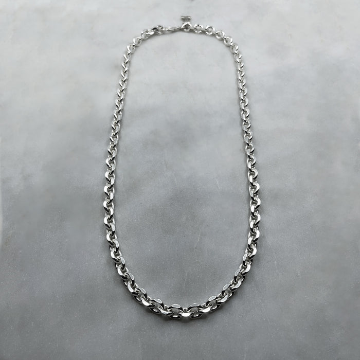 Jewel Thief Logo Silver Edge Chain