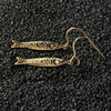gold sardine fish hook earrings by jewel thief Brighton 