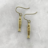 alternative photo of the gold sardine fish hook earrings 
