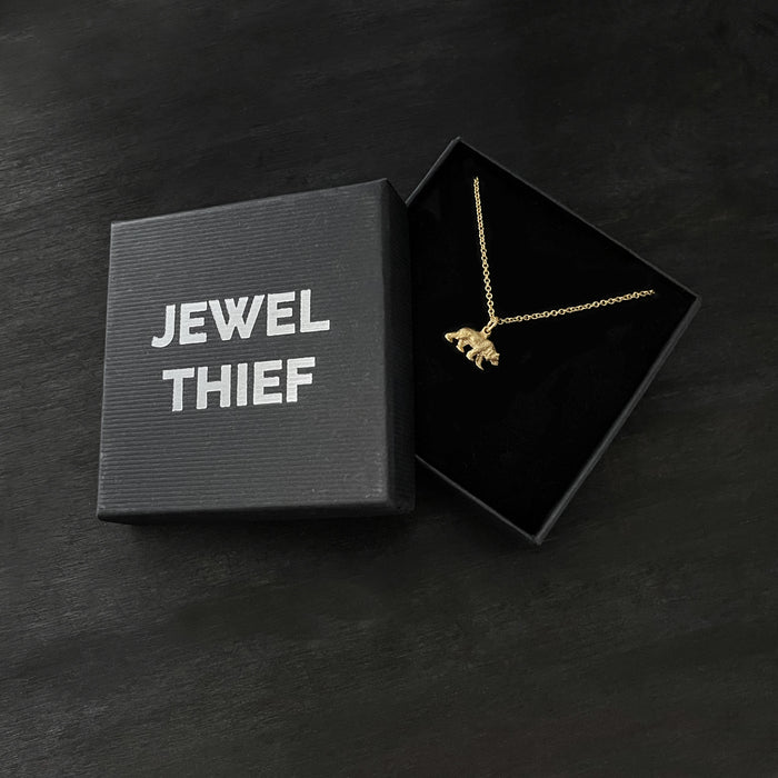 Tiny Gold Bear Necklace