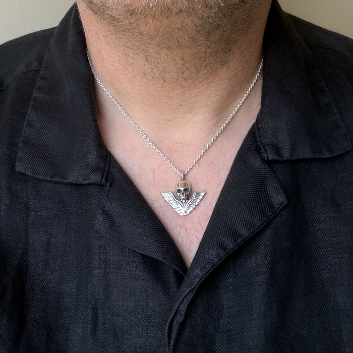 Victory Skull Silver Pendant
