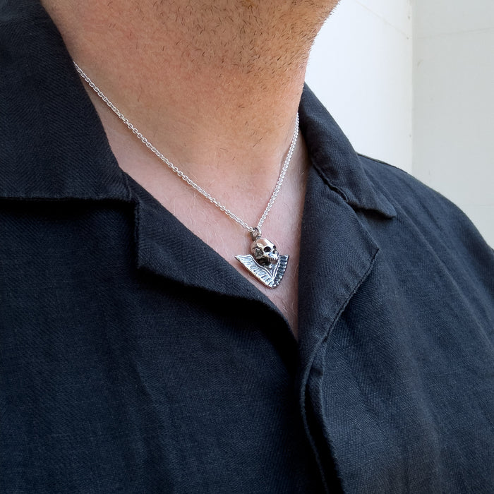 Victory Skull Silver Pendant
