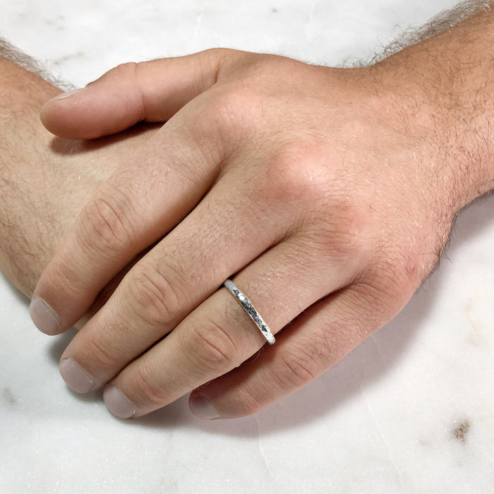 2.5mm Matt Silver Band