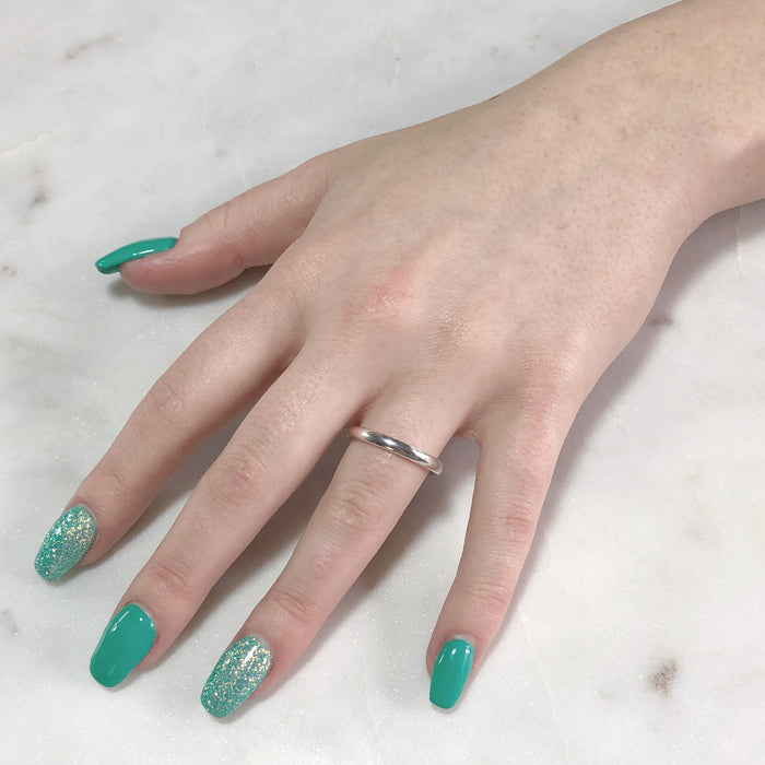 3.1mm Hammered Silver Band