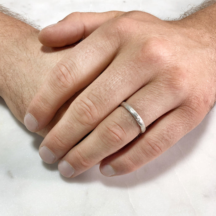 3.1mm Matt Silver Band