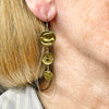 greek coin dangle drop earrings jewel thief Brighton