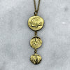greek coin drop pendant necklace jewel thief Brighton
