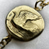 greek coin dangle drop earrings jewel thief Brighton