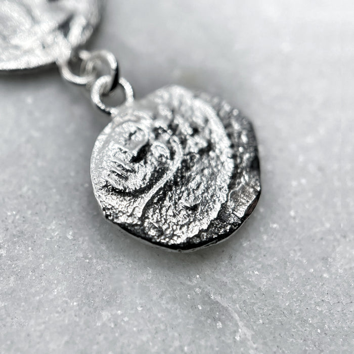 greek coin drop pendant necklace jewel thief Brighton