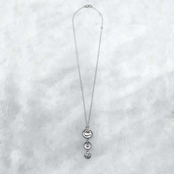 greek coin drop pendant necklace jewel thief Brighton