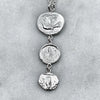 greek coin dangle drop earrings jewel thief Brighton