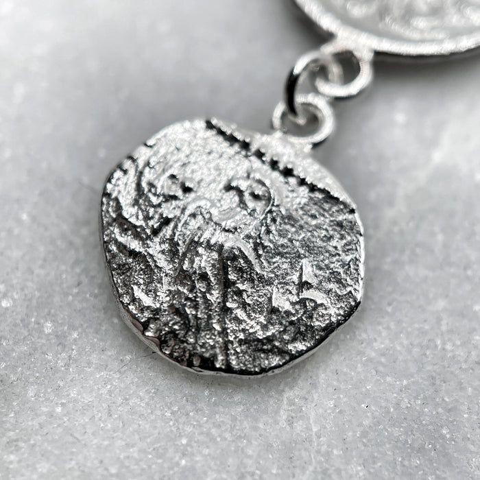 greek coin drop pendant necklace jewel thief Brighton