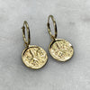 greek coin hoop drop earrings jewel thief Brighton