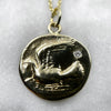 gold greek dove coin pendant necklace jewel thief Brighton