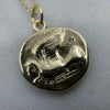 gold greek dove coin pendant necklace jewel thief Brighton