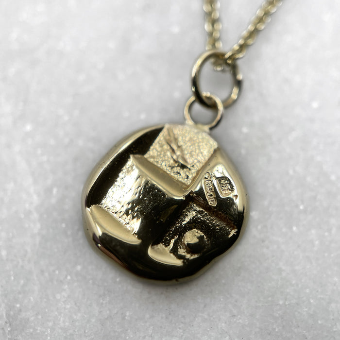 Solid 9k Gold Lion Coin Necklace