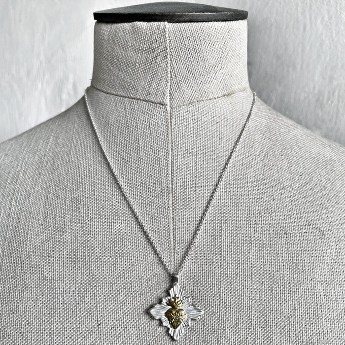 Gold Sacred Heart Necklace