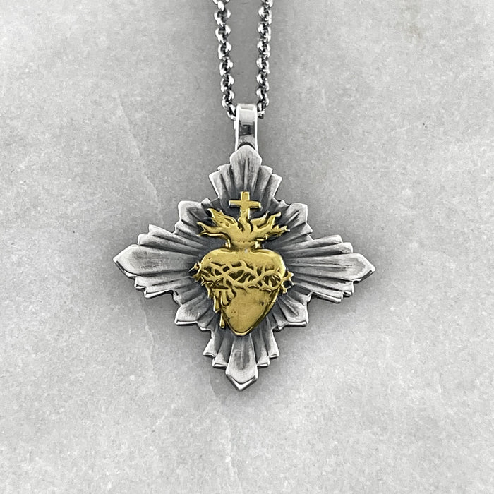 Gold Sacred Heart Necklace