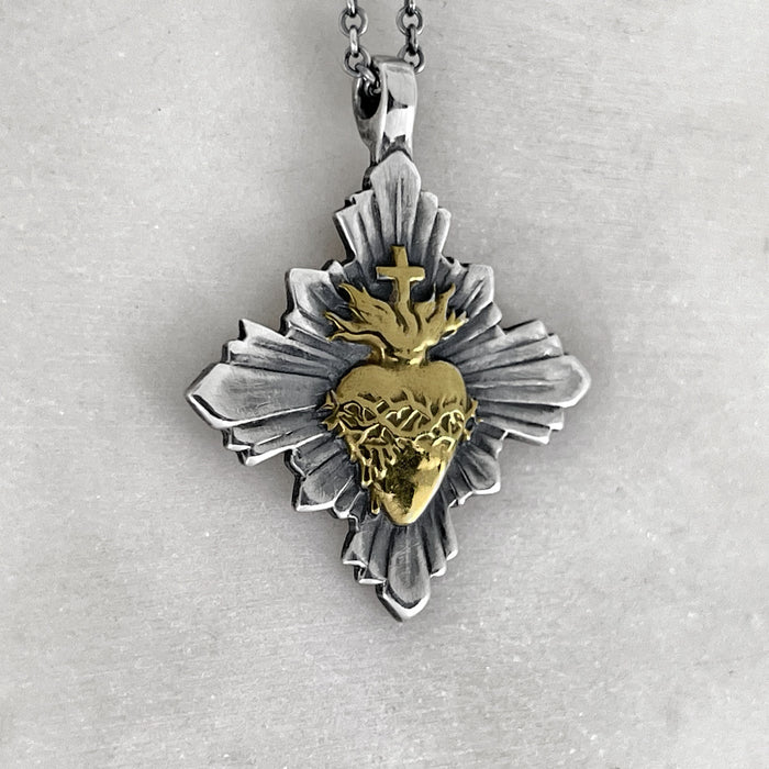 Gold Sacred Heart Necklace