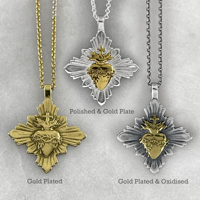 Gold Sacred Heart Necklace