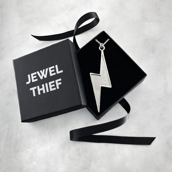 Lightning Flash Silver Necklace