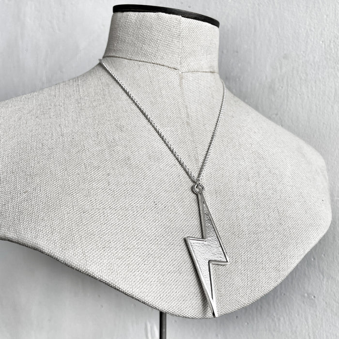 Lightning Flash Silver Necklace