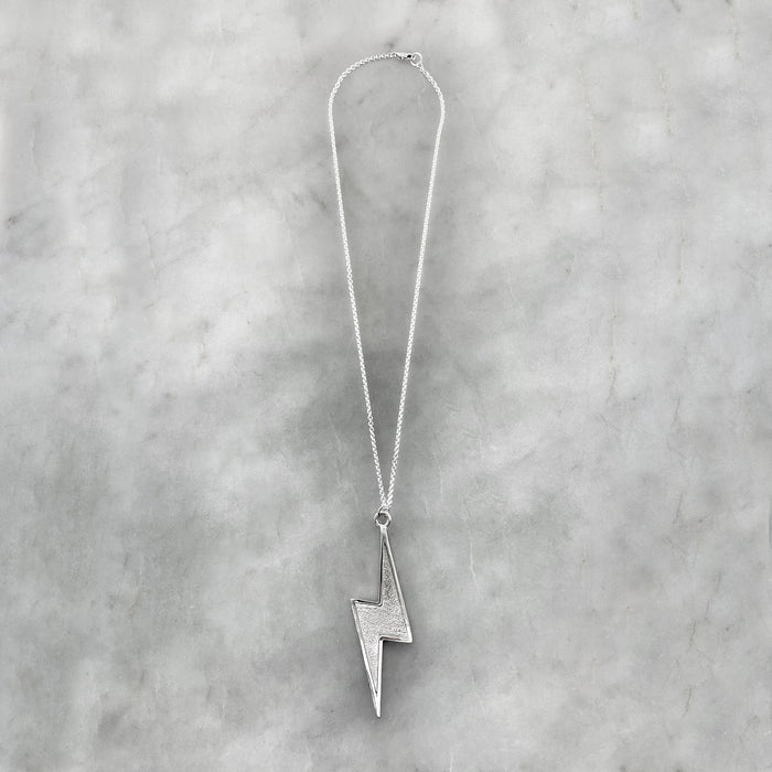 Lightning Flash Silver Necklace