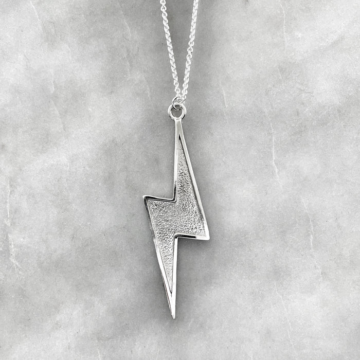 Lightning Flash Silver Necklace