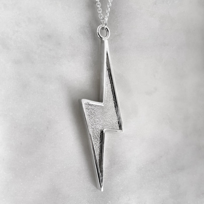 Lightning Flash Silver Necklace
