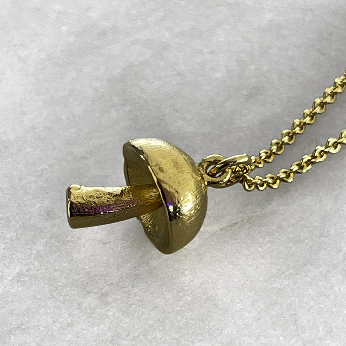 Gold Mushroom Necklace