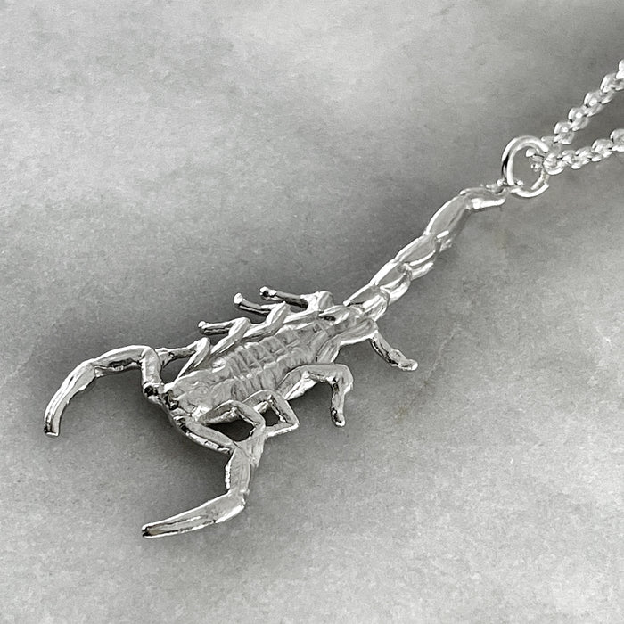 Silver Scorpion Necklace
