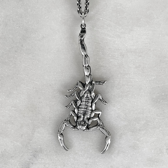 Silver Scorpion Necklace