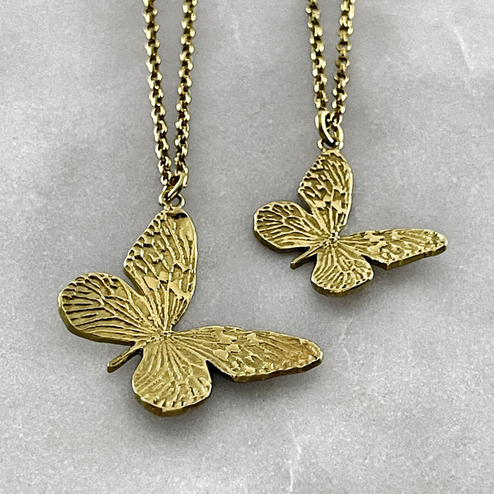 Gold Butterfly Pendant Necklace