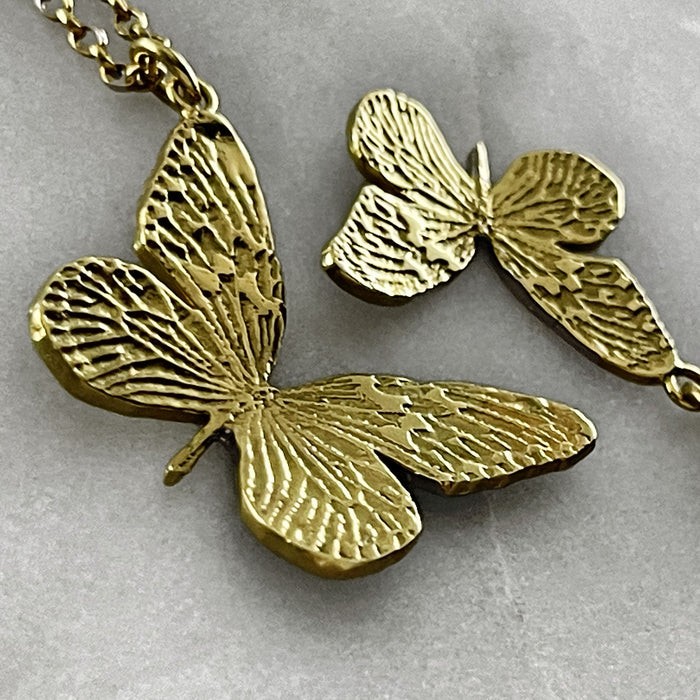 Gold Butterfly Pendant Necklace