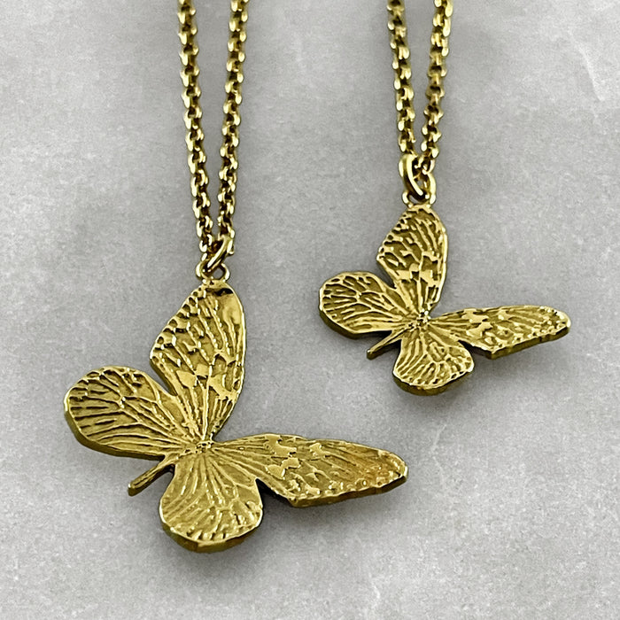 Gold Butterfly Pendant Necklace