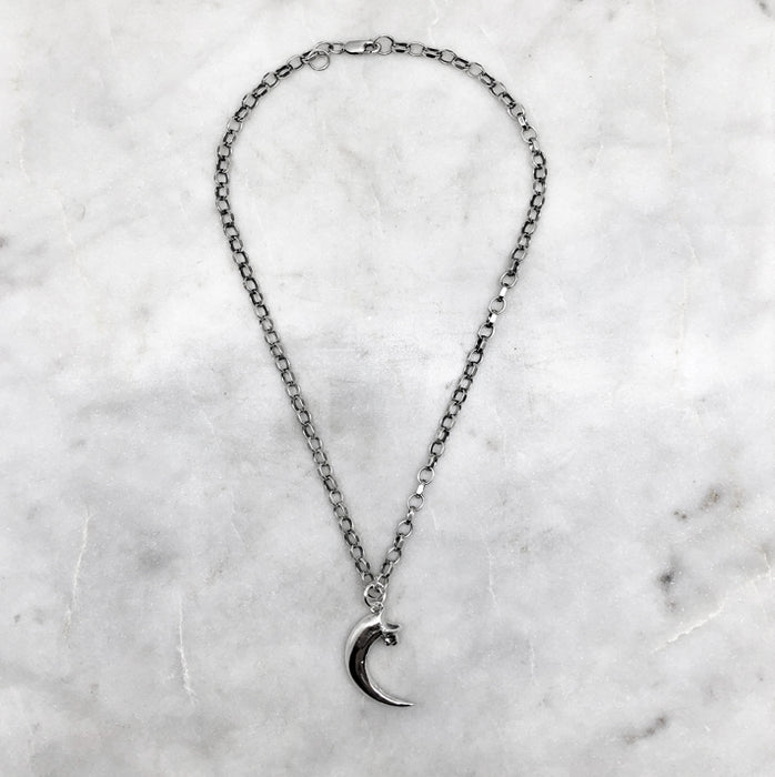 Heavy Chain Bald Eagle Talon Necklace