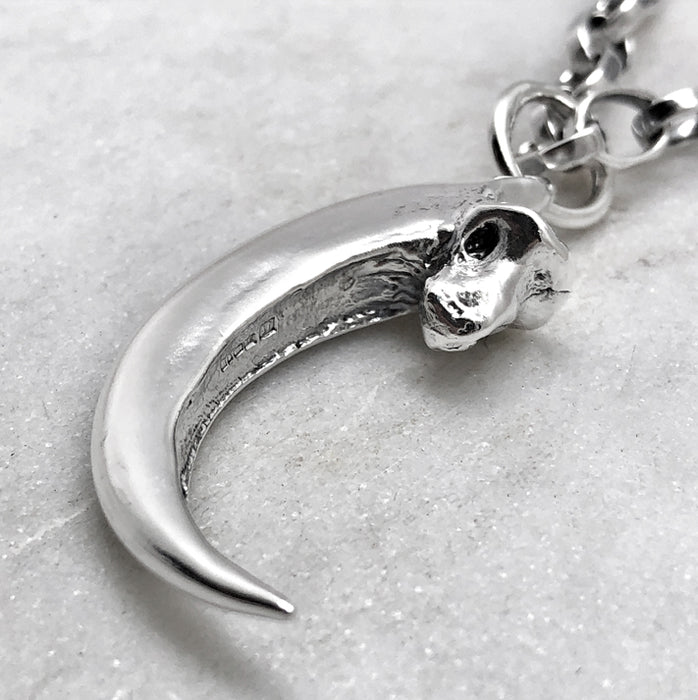 Heavy Chain Bald Eagle Talon Necklace