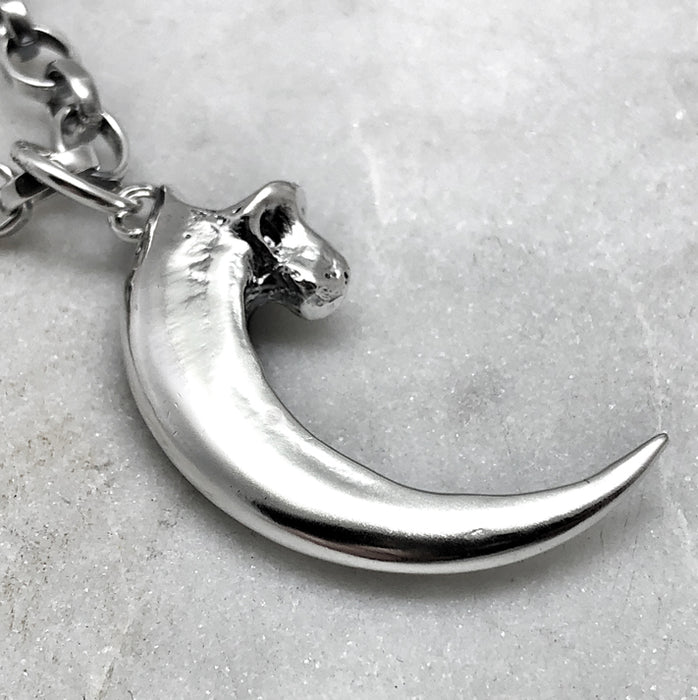 Heavy Chain Bald Eagle Talon Necklace