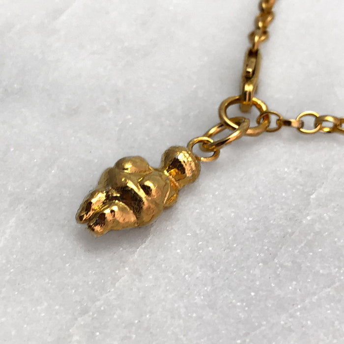 Venus Of Willendorf Bracelet, Gold Bracelet, Mother Goddess, Fertility Symbol