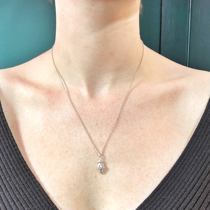Venus Of Willendorf Necklace, Silver Necklace, Mother Goddess, Fertility Symbol