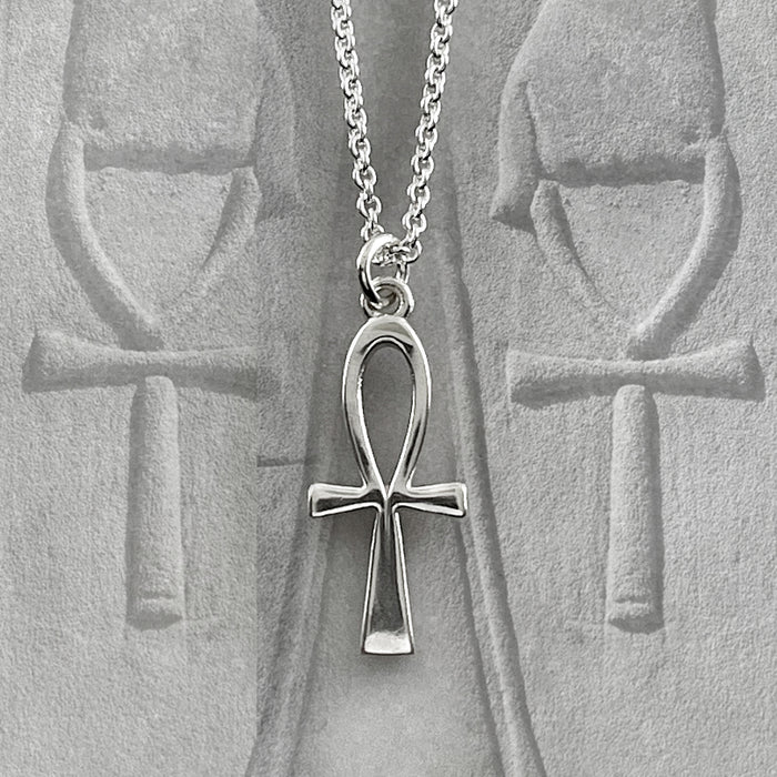 Silver Ankh Pendant Nacklace