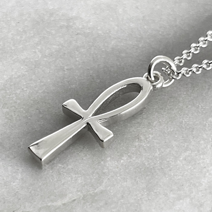 Silver Ankh Pendant Nacklace