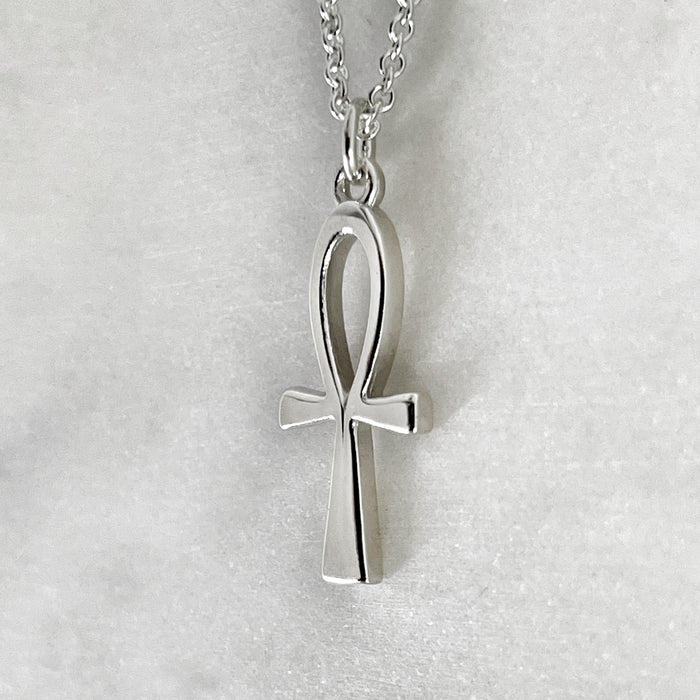 Silver Ankh Pendant Nacklace