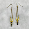 gold Anubis drop earrings jewel thief Brighton