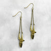 gold Anubis drop earrings jewel thief Brighton