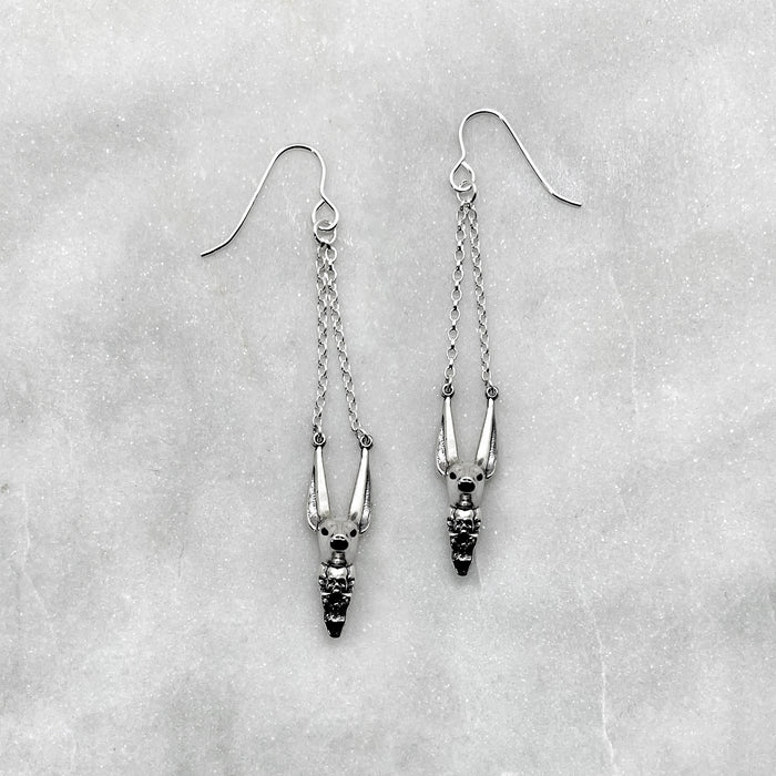 gold Anubis drop earrings jewel thief Brighton