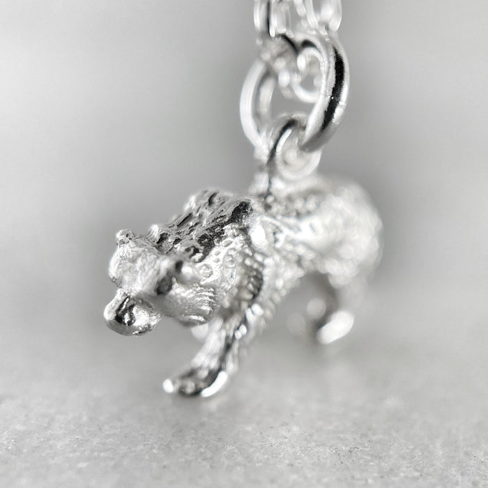 Tiny Silver Bear Necklace