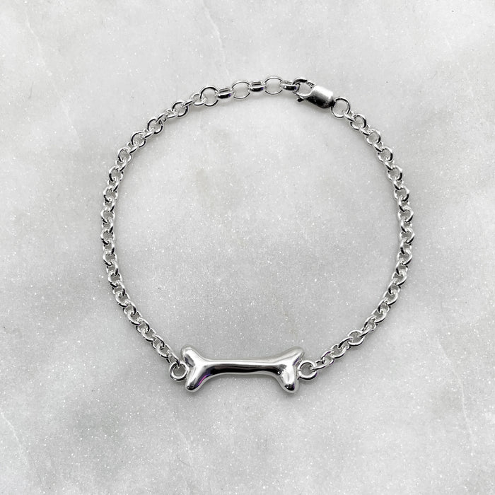 Silver Bone Bracelet
